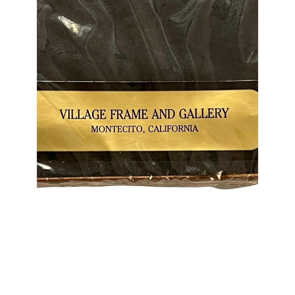 NEW Framed Handmade Christmas Cross Stitch Art Montecito, California FAST SHIP - Picture 3 of 6